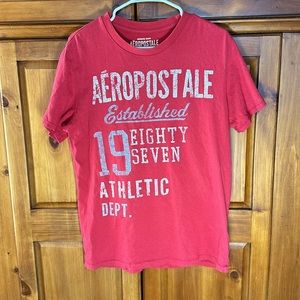 Aeropostale Men’s Red Short Sleeve Graphic Tee